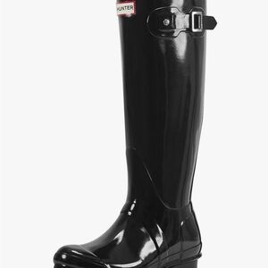 Hunter Women's Glossy Black Rain Boots